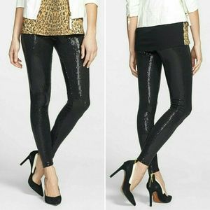 Nordstrom Center Stage black sequin leggings Medium